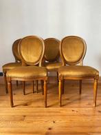 Chaise (4) - Bois, Velours - Chaises Médaillon