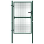 vidaXL Portail de clôture acier 100x175 cm vert, Neuf, Verzenden