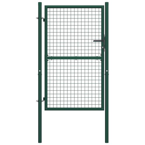 vidaXL Portail de clôture acier 100x175 cm vert, Jardin & Terrasse, Portes de jardin, Neuf, Envoi