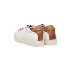 ISAIA NAPOLI RRP 2800€ White Leather Sneakers Shoes Brown