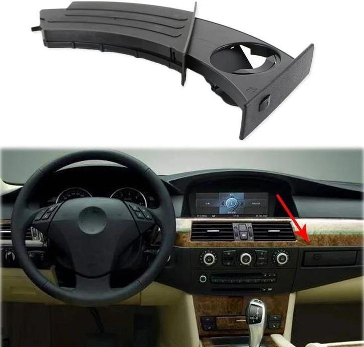 BMW 5-Serie E60/E61 04–10 voorste bekerhouder links, Auto-onderdelen, Interieur en Bekleding, Nieuw, BMW, Ophalen of Verzenden