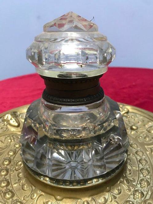 F&O gieterij Duitsland - Encrier - Cristal, Laiton, Antiek en Kunst, Curiosa en Brocante