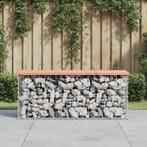 vidaXL Banc jardin design gabion 103x31,5x42 cm bois, Neuf, Verzenden