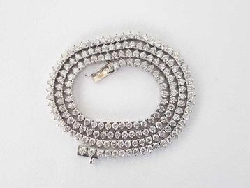 Collier - 14 carats Or blanc - 8.50ct. tw. Diamant (Cultivé beschikbaar voor biedingen