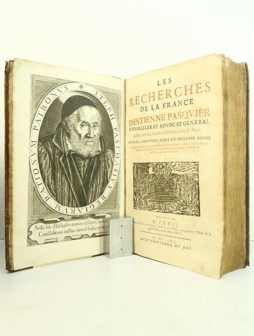 Etienne Pasquier - Les recherches de la France dEstienne, Antiek en Kunst, Antiek | Boeken en Manuscripten