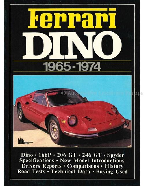 FERRARI DINO 1965-1974 ( BROOKLANDS), Livres, Autos | Livres