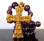 Amethist - Halsketting - Middeleeuws christendom - Kruis -