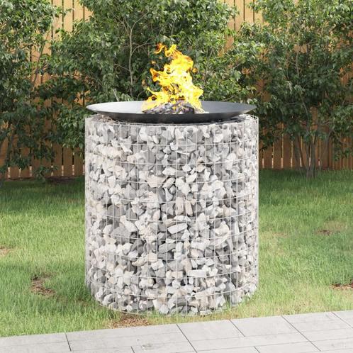 vidaXL Schanskorf vuurplaats Ø 100 cm gegalvaniseerd ijzer, Huis en Inrichting, Haarden, Nieuw, Verzenden