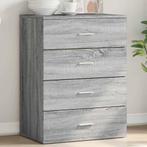 vidaXL Dressoir 60x39x80 cm bewerkt hout grijs sonoma, Huis en Inrichting, Verzenden, Nieuw