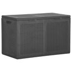 vidaXL Tuinbox 180 L PP rattan zwart, Verzenden, Nieuw