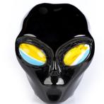 772g Obsidian Alien-schedel met krachtige Liuli-ogen 8,9 ×