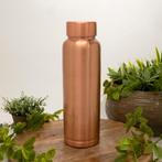 Puur koperen waterfles glad ± 750 ml (zware uitvoering), Ophalen of Verzenden