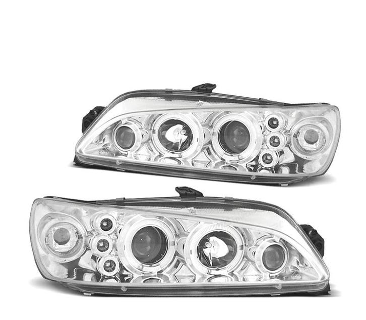 PHARES PEUGEOT 306 97-01 ANGEL EYES FOND CHROMÉ, Auto-onderdelen, Verlichting, Verzenden
