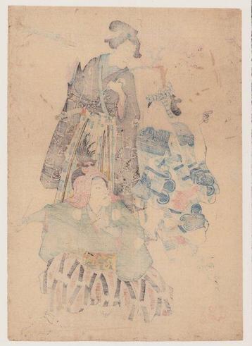 Three Characters Beneath the Cherry Tree – Utagawa