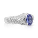 Ring - 18 karaat Witgoud - 2.02ct. tw. Tanzaniet - Diamant -, Nieuw