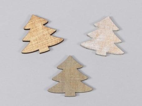 Houten boompjes 3 assort Groen 4 cm 18 stuks, Huis en Inrichting, Woonaccessoires | Kunstplanten en Kunstbloemen, Nieuw