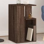 vidaXL Bijzettafel 35x35x60 cm bewerkt hout bruin, Verzenden, Nieuw