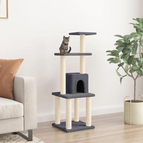 vidaXL Kattenkrabpaal met sisal krabpalen 105 cm donkergrijs, Dieren en Toebehoren, Katten-accessoires, Nieuw, Verzenden
