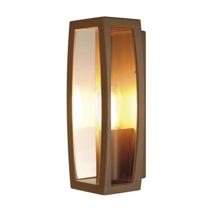 SLV Buitenlamp wand MERIDIAN 2 Box-L E27 roestkleur, Tuin en Terras, Buitenverlichting, Nieuw, Netvoeding, Verzenden