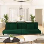 vidaXL Canapé-lit à 2 places avec deux oreillers Vert, Maison & Meubles, Canapés | Salons, Neuf, Verzenden