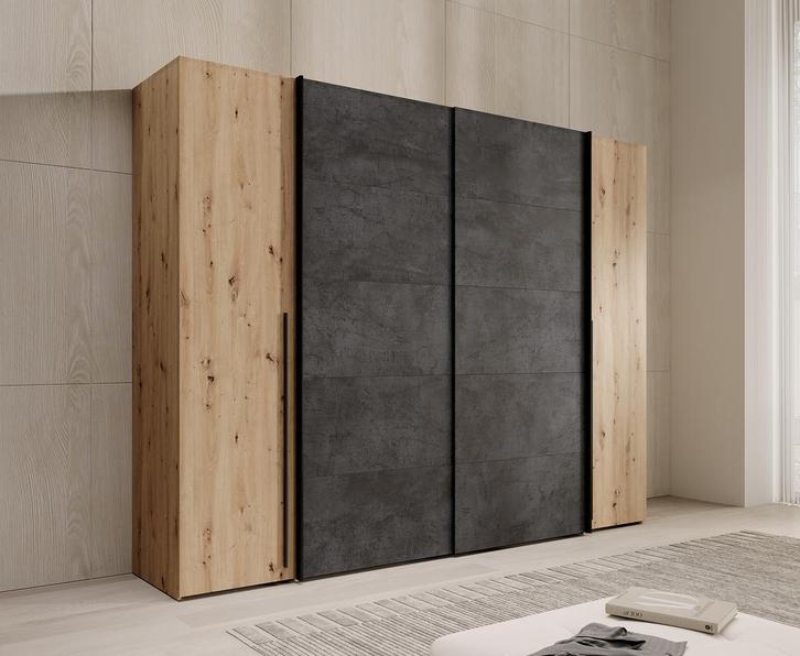 Kledingkast - Eiken - Grijs - 270x61x210 - Garderobekast, Maison & Meubles, Armoires | Autre, Envoi