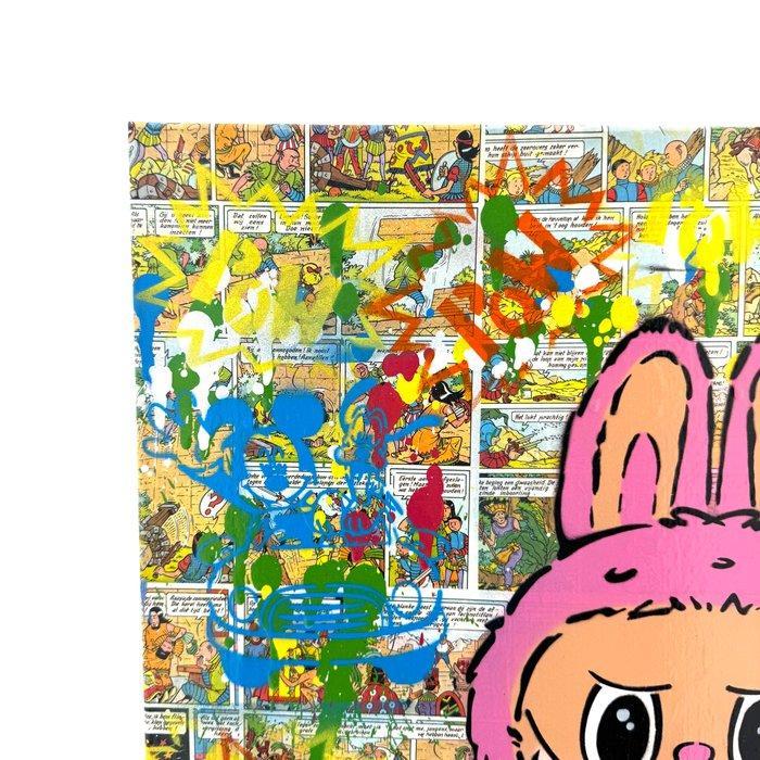 Koen Betjes (1992) - Labubu x Street (canvas), Antiquités & Art, Art | Peinture | Moderne