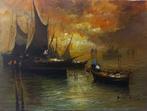Guido Vuotto (1964) - Marina al tramonto impressionismo., Antiek en Kunst