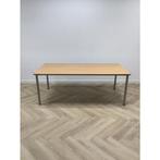 kantinetafel 200x100 cm,  beuken - grijs, Gebruikt, Bureau