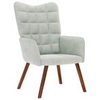 Lichtgrijze Relaxzetel Fluweel | Retour Deal | 46% Korting, Huis en Inrichting, Fauteuils, Verzenden, Nieuw, Minder dan 75 cm