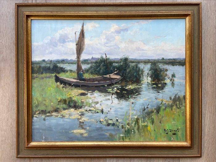 Adrianis Johannes Zwart (1903-1981) - Baggerschuitje bij, Antiek en Kunst, Kunst | Schilderijen | Klassiek