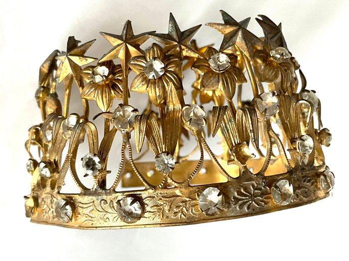 Twee Devotionele Kroontjes , verguld metaal geslepen glazen, Antiek en Kunst, Kunst | Niet-Westerse kunst