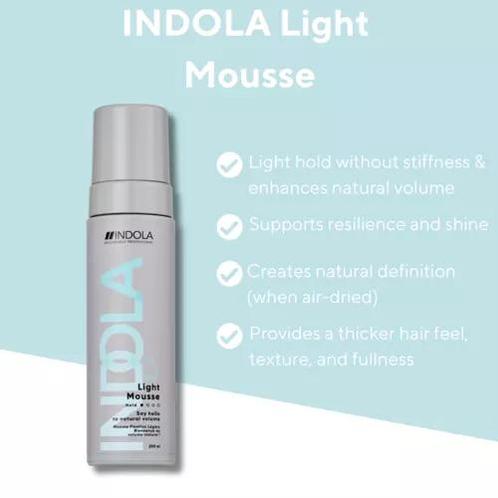 Indola Light Mousse (Schuim), Handtassen en Accessoires, Uiterlijk | Haarverzorging, Nieuw, Verzenden
