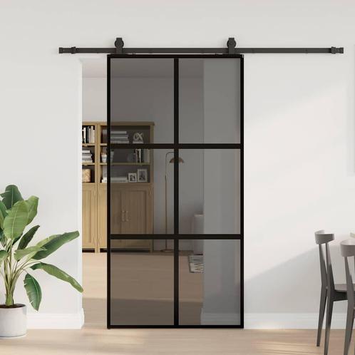 vidaXL Schuifdeur met beslagset 102,5x205 cm gehard glas, Doe-het-zelf en Bouw, Deuren en Vliegenramen, Nieuw, Verzenden