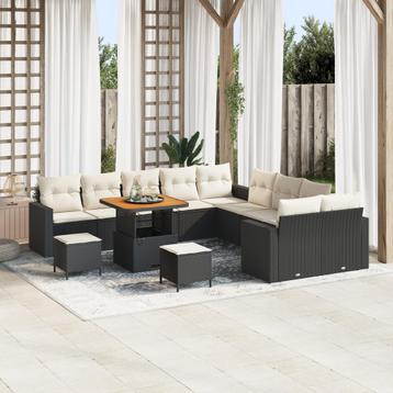 vidaXL 13-delige Sofa Set voor in de Tuin met Kussens -, Verzenden