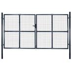 vidaXL Gaaspoort 289x175 cm gegalvaniseerd staal grijs, Tuin en Terras, Verzenden, Nieuw