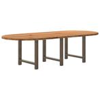 vidaXL Eettafel 280x120x74 cm ovaal massief eikenhout, Huis en Inrichting, Tafels | Eettafels, Verzenden, Nieuw