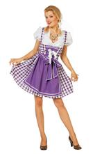 Paarse Dirndl Jurk Oktoberfest Dames, Verzenden, Nieuw