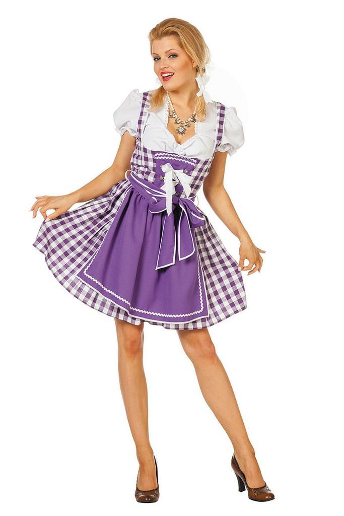 Paarse Dirndl Jurk Oktoberfest Dames, Kinderen en Baby's, Carnavalskleding en Verkleedspullen, Nieuw, Verzenden