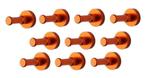 Set van 10 metalen kledinghaken, kapstok, oranje, Verzenden, Nieuw