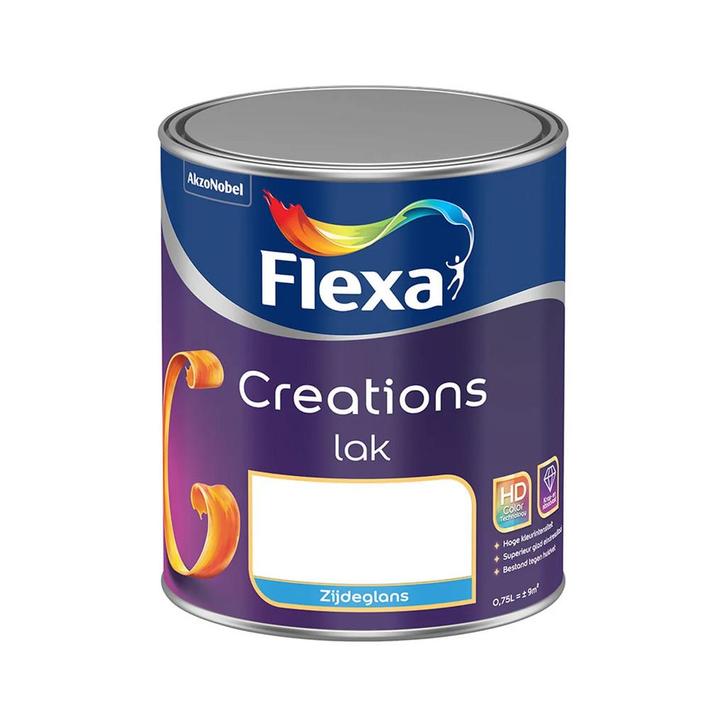 Flexa Creations Lak - Zijdeglans Wit 10L, Doe-het-zelf en Bouw, Verf, Beits en Lak, Wit, Nieuw, Verzenden