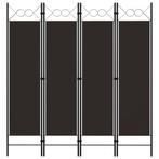 vidaXL Kamerscherm met 4 panelen 160x180 cm bruin, Huis en Inrichting, Verzenden, Nieuw