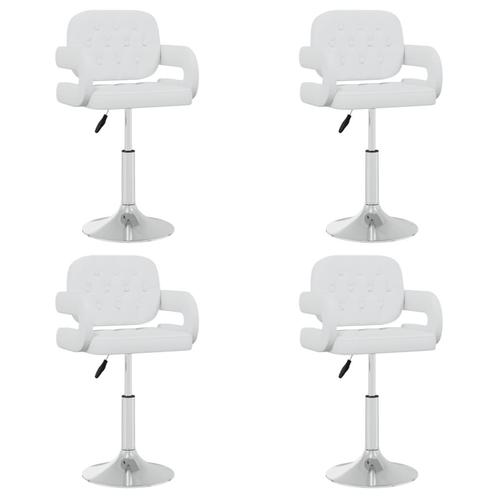 vidaXL Chaises pivotantes à manger lot de 4 Blanc, Maison & Meubles, Chaises, Neuf, Envoi