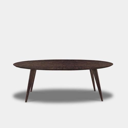 Tafel Ovaal Eikenhout  Hout Onderstel  200x100, Huis en Inrichting, Tafels | Eettafels