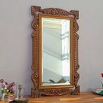 Spiegel- glas met facetten - Hout - cimasa a volute, Antiek en Kunst
