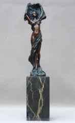 sculptuur, Scarf Dancer - 4 kg - 36 cm - Gepatineerd brons, Antiek en Kunst