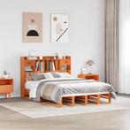 vidaXL Bed met boekenkast zonder matras grenenhout wasbruin, Huis en Inrichting, Slaapkamer | Bedden, Verzenden, Nieuw