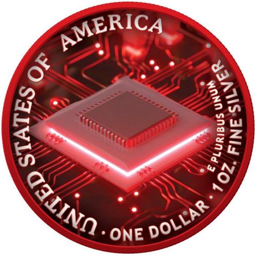 Verenigde Staten. 1 Dollar 2025 American Silver Eagle – AI, Postzegels en Munten, Munten | Europa | Niet-Euromunten