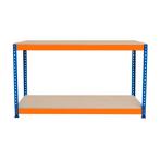 Werkbank met 2 Planken S-Rax - 150 cm x 45 cm x 90 cm, Verzenden