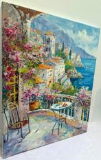 Christof Vevers (1962) - Riviera en Fleurs - Terrasse sur la, Antiek en Kunst