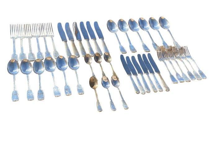 Bestekset voor 6 personen (42) - Verzilverd, Antiquités & Art, Antiquités | Meubles | Tables